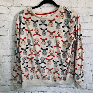 💕3/$20 HOLIDAY TIME soft moose pj long sleeve